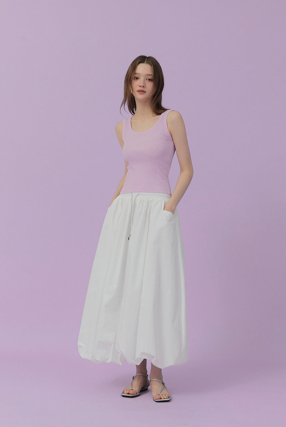 [TWEE] Nukin U-Neck Knit Sleeveless