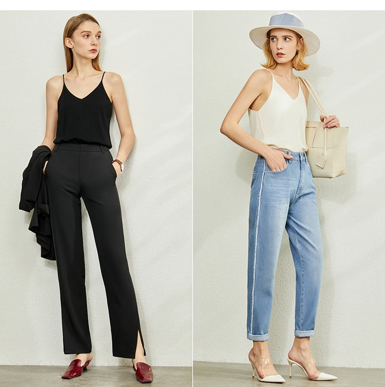 Minimalism Spring Summer Knitted Soft Solid Vest tops Women Causal Vneck sleeveless Camisole Top Women
